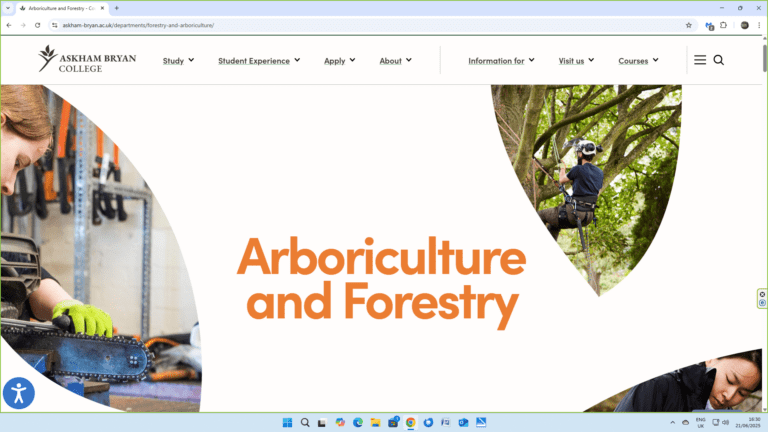 Askham Bryan College Apprenticeship in Arboriculture