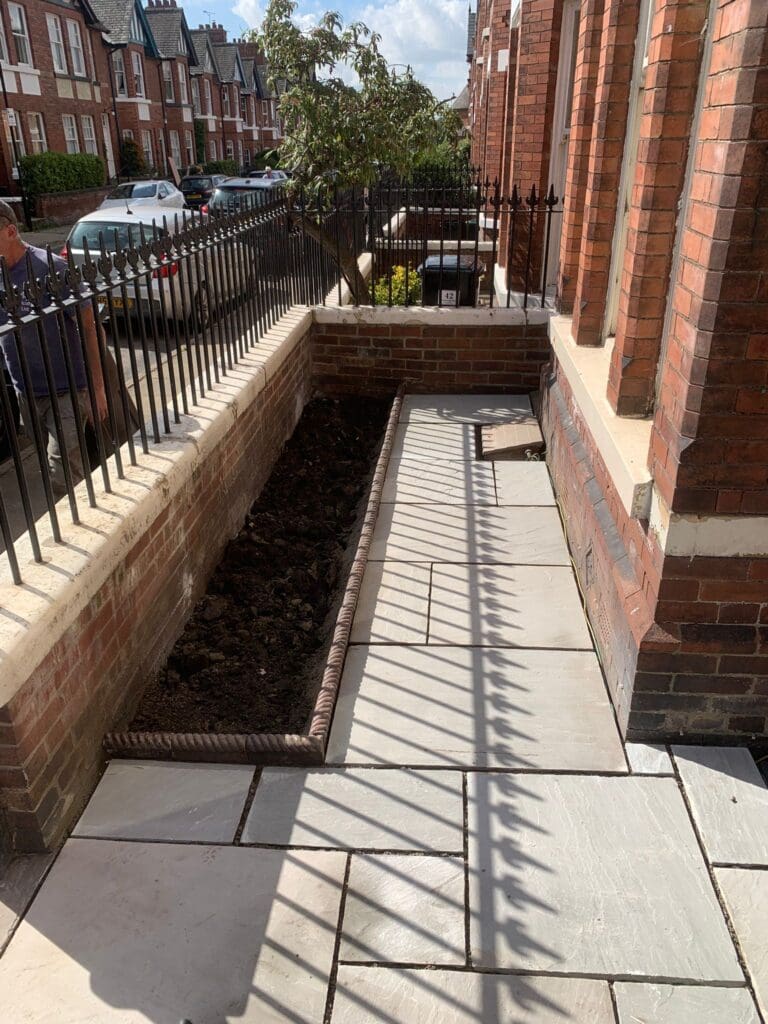 York terrace front garden landscape.